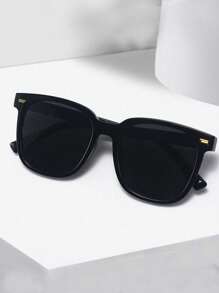 1 paire, lunettes de mode carrées Y2K unisexes pour la plage, l'été, la photographie et le port quotidien. Accessoires de lunettes de mode