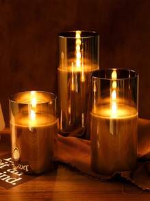 Candele LED tremolanti per decorazione della casa, luci senza fiamma a batteria per feste, cene ed eventi, illuminazione d'ambiente (batterie non incluse)