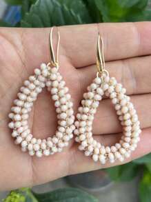 sehuoran Handcrafted Bohemian Beaded Water Drip Drop & Dangle Earrings For Women, Stainless Steel Ear Needle, Fashionable Boho Western Style Jewelry For Party And Banquet, Christmas Gift Idea, Versatile For All Seasons