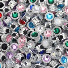 10 Stücke/Packung doppelseitige Strass-Perlen, 11mm, Multi-Stil glitzernder Diamant Lässig DIY Schmuckperlen, geeignet zum Herstellen von Armbändern, Halsketten, Anhängern, Accessoires