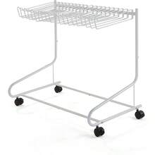 サニーポイント スラックスハンガー ラック ズボンハンガー キャスター付き 衣類収納 押し入れ (20本, 白)