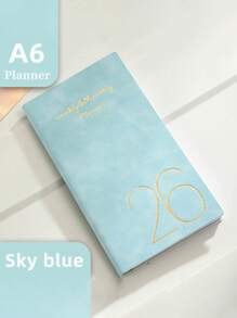 1pc/A6/2026 Planner, Portable Schedule Book, 365 Days Time Management Notebook, Weekly Planner, Daily Planner, Diary, Back To School, School Supplies, 2025-2026 Agenda