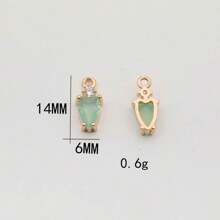 1pc/2pcs/4pcs Cute Macaron Color Heart Shaped Copper Alloy Zirconia Crystal Water Drop Pendant For DIY Jewelry Making, Bracelet, Earrings, Necklace Accessories