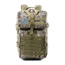 Großer Kapazität Wanderrucksack, taktischer Rucksack mit vielen Fächern, geeignet für Wandern, Radfahren und Outdoor-Sport, Rucksack für Wanderungen