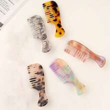 5 Stück/1 Set schildkrötenförmige dunkle Acetat kreative Haarspangen Pony Clips, marmorierte Alligator Haarclips, Haraccessoires, Krallenklemmen, Haarklammern, Haarclips