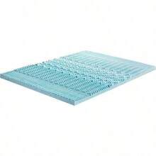 ZINUS Sobrecolchón Individual de Memory Foam Firme y Refrescante Que Ayuda a Conciliar el Sueño Garantía de 5 años - Azul - Ver 9
