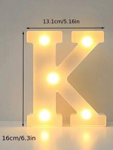 1 件鲜艳的白色 LED 装饰字母和数字灯，LED 字母照明，迷人的 LED 字母夜灯，电池供电便携式，26 个字母灯 - 10 个数字灯，派对标志灯，夜灯，家居装饰，情人节 LED 装饰灯 - 白色 - 查看 19