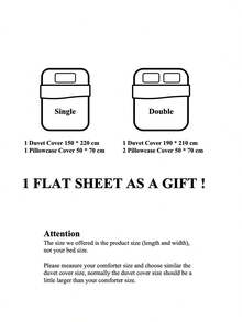 Duvet Set | Flat Sheet Included As A Gift | 150*220 Cm (1 Duvet Cover – 1 Pc + 1 Pillowcase – 1 Pc) Or 190*210 Cm (1 Duvet Cover – 1 Pc + 2 Pillowcases – 2 Pcs) | Soft & Breathable For All Seasons - Yellow - View 5