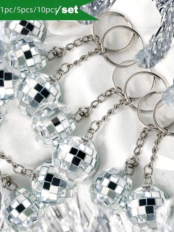 1pc Mini Disco Ball Keychain Shiny Key Chain Ring Bag Backpack Charm Phone Pendant Women Gift Wedding Gift Party Gift