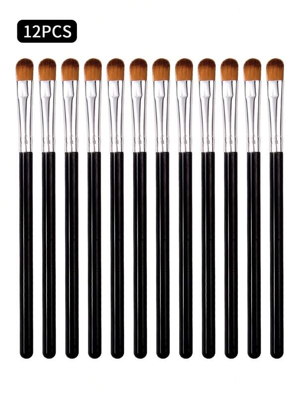12pcs/Set Eye Makeup Brush Set, Eyeshadow/Blending/Detail Multifunctional Precise & Easy Eyemakeup Cosmetic Tools