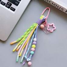 Multicolor Lanyard Colorful Mobile Phone String Creative Key Chain Pendant Decor Beads & Star Charms For Bags Backpacks Clothes & Accessories Backpack Decor