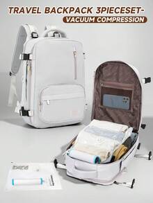 Manual Pump + Airbag + Backpack – Large Travel Backpack For Men & Women, Airline-Approved, Gym Backpack, Business Laptop Daypack, College Back-To-School Bag For School School Accessories School Stuff - Multicolor - View 12