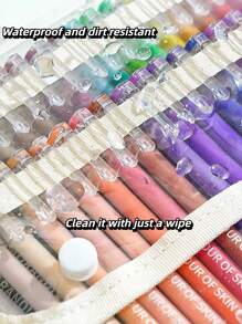 1PC Large Capacity Transparent Pencil Bag Pen Case Simple Style Multi Layers Slots Storage Pouch Painting Pen Bag Storage Pen Bag For Stationery School,Back To School,School Supplies,Pencil Case,Pencil Pouch,School Bag