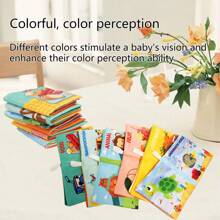1 pièce Livre d'activités en tissu pour bébé, livre en tissu anglais avec papier froissé, jouet éducatif pour le développement des tout-petits de 1 à 3 ans