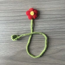 1 Beautiful Hand-Woven Puff Flower Bookmark - Unique Floral Design, The Perfect Gift For Bookworms, Reading Enthusiasts And Literature Lovers (Due To Different Shooting Light And Equipment, As Well As Different Display Parameters, There May Be A Slight Color Difference Between The Actual Object And The Picture, Which Is A Normal Phenomenon) School Supplies,Back To School