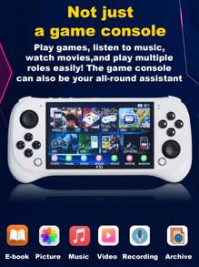 1pc Multi-Functional Game Handheld Built-In 7000 Retro Single-Player Games 10 Emulators GBA/FC Comes With A Large 5.1-Inch IPS HD Screen Support Connecting TV PSP Horizontal Arcade Adult Handheld Handheld Game Console Support Game Archive E-Book Recording Picture Music Video Gift For Husband Boyfriend Holiday Or Birthday Gift