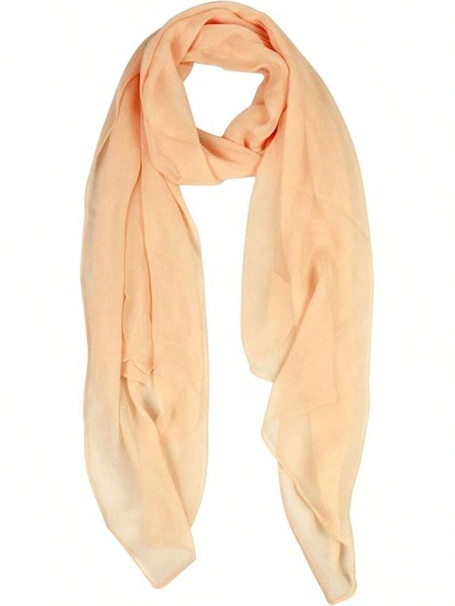 2025PANTONIGHT Long Chiffon Sheer Scarf For Womens - 054 Plain as Image - View 1