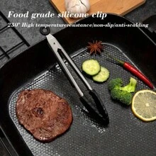3-Piece Premium Stainless Steel Tongs Set With Silicone Handles - Food Safe, Metal Kitchen Utensils, Durable Cooking And Serving Tongs