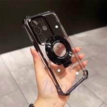 Funda de teléfono universal magnética de 4 esquinas con soporte giratorio anti-caída compatible con Apple, Redmi, Poco, Infinix