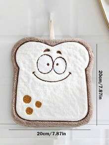 1条挂式厨房吸水手巾，卡通动物图案/多种颜色可选；1条北欧风加厚珊瑚绒手巾，挂式，圆角设计，三层加厚速干毛巾工艺；吸水速干厨房抹布；适合作为中国新年乔迁礼物、日常家居用品、浴室装饰、秋季装饰、开学季礼物、洗碗巾、厨房毛巾。 - 彩色 - 查看 11