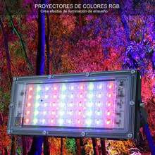 TIANLAI Reflector RGB 30W Multicolor con Control, Foco LED Reflector 30 Watts (300W) Reflector Led Exterior, Resistente Al Clima, Ahorro de Energía - Multicolor - Ver 3