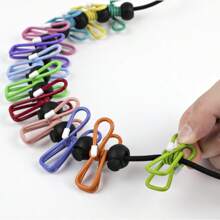 Corde à linge rétractable portable avec 12 pinces, ligne de vêtements de voyage pour séchage du linge d'intérieur, camping en plein air, comprend des pinces antivents
