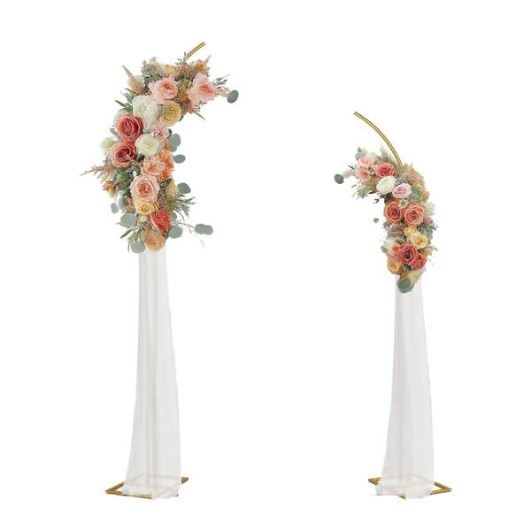 2 Stück Metall Bogen Hintergrund Stand,für Hochzeitsbogen, Hintergrund für Hochzeitszeremonie, Geburtstag, Party Dekoration