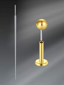 CIZME Gold Threadless Push In Labret Studs Labret Monroe Lip Rings,Tragus Piercing Jewelry Labret Jewelry Tragus Helix Cartilage Studs 16G 18G 20G - Gold 1 - View 29