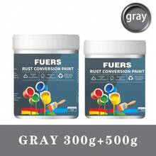 Metal Anti-Rust Paint & Rust Conversion Paint Combo Set, Suitable For Indoor & Outdoor Metal And Rust-Affected Surfaces, Waterproof, UV-Resistant, Quick-Drying, For Covering & Repairing Rust On Metals, Multiple Colors, Safe & , Odorless, Available In 180g/300g/500g Sizes
