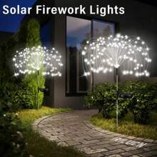 1 pezzo Luce solare da giardino da esterno, impermeabile, adatta per giardino, matrimonio, festa, prato, festival musicale, decorazione per vacanza, bianco/bianco caldo/colorato