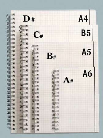 1 st/2 st/3 st spiralblock med PP-omslag, metalltrådsbindning och remmar, (rosa, svart) mapp med anteckningsbok, rutnät, minimalistisk, bärbar, vattentät, för skola och kontor, skolmaterial, tillbaka till skolan