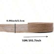 10M/Roll 6mm-50mm Mesh Burlap Trim Natural Jute Burlap Ribbons Vintage Rustic Linen Ribbon DIY Craft Gift Wrapping Wedding Decora