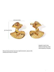 2 peças/conjunto de brincos de aço inoxidável com listras geométricas, estilo empresarial moderno, adequado para uso diário feminino ou reuniões, ideal para presentes de Natal
