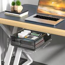 1 hộp đựng đồ dưới bàn - Hộp lưu trữ ẩn có nhiều ngăn, nhựa PET bền tiết kiệm nước, có thể đứng riêng hoặc gắn tường để sắp xếp đồ dùng trên bàn làm việc ở văn phòng và học sinh, đồ dùng và phụ kiện cho bàn làm việc ở văn phòng - Nhiều màu - Xem 15
