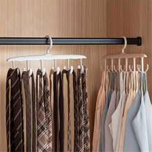 1pc Adjustable Hanger For Camisoles, Wave Hooks, Hat & Pants Storage Organizer, Multi-Functional Wardrobe Hanger With Rotating Tie Rack, Versatile Hanger For Lingerie, Vests & More - Multicolor - View 7