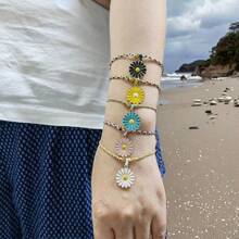 1 Pc Bohemian Woven Daisy Bracelets For Beach & Graduation Trips – Perfect For Gifting, Daily Wear, Bringing Luck & Good Wishes, Ideal For Beach Vacations & Graduation Parties