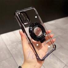 Funda de teléfono universal magnética de 4 esquinas con soporte giratorio anti-caída compatible con Apple, Redmi, Poco, Infinix