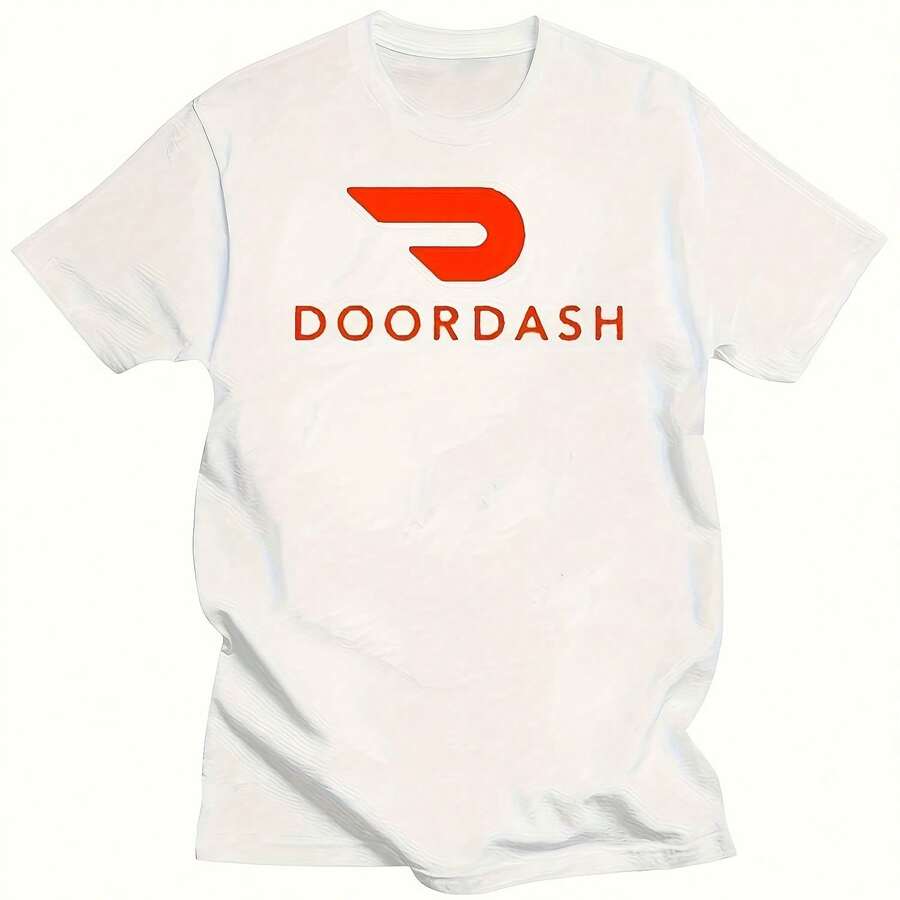 Hot  Doordash Logo Printed Man T-Shirt Loose Casual Fashion Wo Streetwear Korea Style Hipster Tops Ft S220G Classic Pure Cotton T-Shirt - The Perfect Blend Of Casual And Act, I For Everyday Wear And The Gym, A Warm Gift For Your HusbandWifetops For Wo, Clothes Wo,Vintage,Vintage Clothes Wo,Cotton,Summer Clothes Wo,Summer Tops Wo, Mujer, For Wo,Cute,Goth,Inawly,Red White And Blue,Camia,Ry,Ing,Graphics Woman T Shirts,Retro,Embroidered,Casual,Tops,Graphic S,Graphic S Wo,Musera,Beach,S - White - View 1