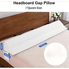 Bed Wedge Pillow - Bed Gap Filler Mattress Wedge Headboard Pillow Close The Gap 0-7" Between Your Headboard And Mattress Or Wall For Sleeping Backrest Pillow, Hexagon Pattern Bed Wedge Pillow - Grey - View 4