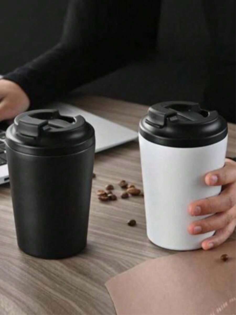 1 chiếc cốc đựng cà phê hoặc sữa cách nhiệt hai lớp bằng thép không gỉ 400ml/12oz, cốc du lịch chân không, cốc cà phê văn phòng kinh doanh hai lớp, cốc cà phê di động trên ô tô, cốc cà phê thời trang đơn giản, quà tặng sinh nhật cho bạn gái, ngày lễ tình nhân, ngày của mẹ, ngày của cha, quà tặng cho công việc và văn phòng - Nhiều màu - Xem 1