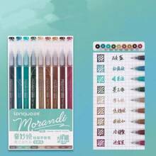Set de 3 bolígrafos para planificador de estudiante, 9 colores de bolígrafos de alta capacidad para planificador, bolígrafos para dibujar, resaltadores, rotuladores finos, útiles escolares, regalos para estudiantes, regalos de cumpleaños
