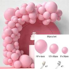 100pcs Plain Solid Color Balloon Set, Balloon Chain, Birthday Party, Wedding, Anniversary, Bachelor Party, Bachelorette Party, Graduation, Back To School, Housewarming, Retirement Party, Halloween, Christmas, New Year, Wedding Decoration Balloon Set