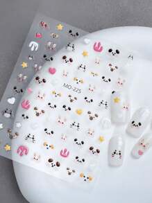 1pc Jelly Cat Paw Nail Art Stickers, Cute Animal Design 3D Nail Decals (Dogs, Cats, Chicks) For Nail Art Decoration, Nail Art Accessories, DIY Nail Design