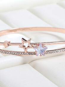 Shinny Star Rhinestone Bracelet For Girl Popular Gift Part Casual Accessory