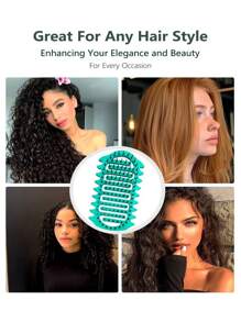 1 Nuevo Cepillo Rizador Mejorado, Un Cepillo Rizador Diseñado Especialmente, Especialmente Adecuado Para el Uso en Cabello Rizado, Ayuda a Dar Forma y Fijar los Rizos, Ya Sea Para Mujeres o Hombres, Puede Reducir los Problemas de Tirones y Separación de los Rizos. Cepillo de Pelo, Peine, Herramientas de Cuidado del Cabello, Productos de Cuidado del Cabello y Accesorios, Adecuados Para Salones de Belleza, Artículos Esenciales de Viaje de Belleza.