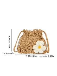 Geantă mică crossbody din paie țesută nouă pentru femei, geantă de umăr casual împletită unică pentru plajă, geantă plic la modă, geantă crossbody versatilă pentru vacanță și plajă