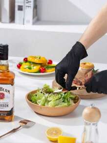 100-Piece Black Disposable Nitrile Gloves For Painting.Crafts, Cleaning & Food Handling, Beauty & Nail Care -Home Cleaning Essentials(No Box), Home Cleaning, Kitchen Cleaning, Party Cleaning