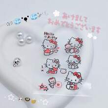 50 sztuk nowych samoprzylepnych torebek Hello Kitty, uchwyt na karty Idol, uroczy prezent z INS, woreczki do przechowywania biżuterii i kolczyków, samoprzylepne małe samoprzylepne torebki Hello Kitty, wysokiej jakości opakowania, przezroczyste torebki OPP
