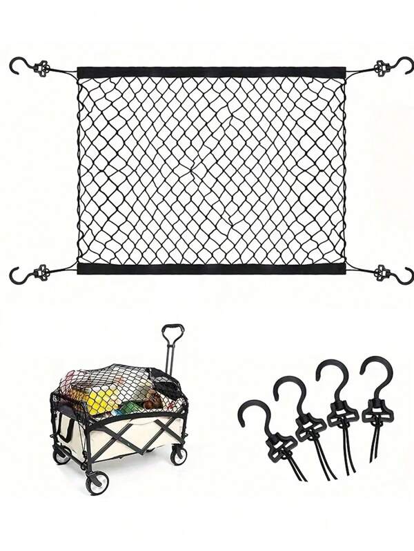 1 Pc Practical Vehicle Net, Vehicle Cargo Net, Vehicle Parts Cargo Net, Heavy-Duty Net For Garden Carts, Folding Carts, Carts