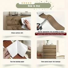 1 Roll 5m X 10cm Self-Adhesive Wood Grain Edge Banding - For Home Decoration, Door Frame Covering, Hole Repair, Door Frame Wall Edge Decoration, Suitable For DIY